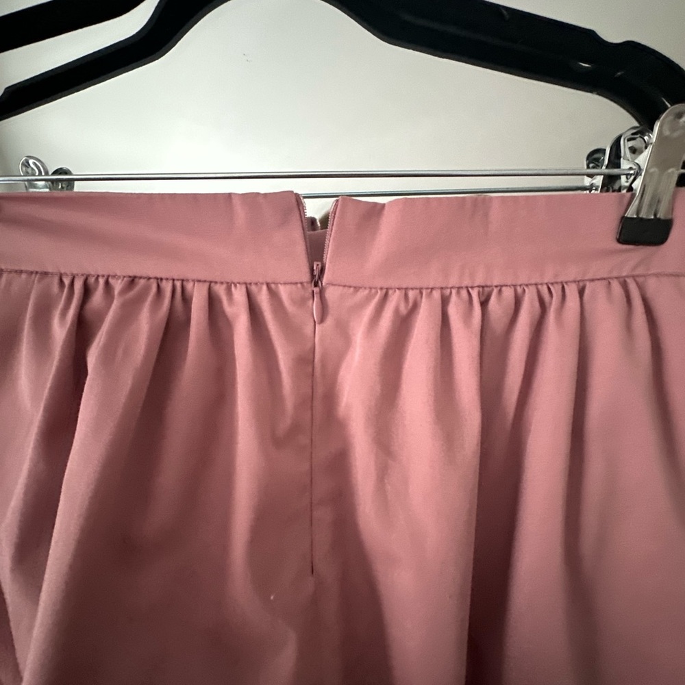 Dusty Rose Cotton Poplin Midi Skirt - Picture 5 of 6